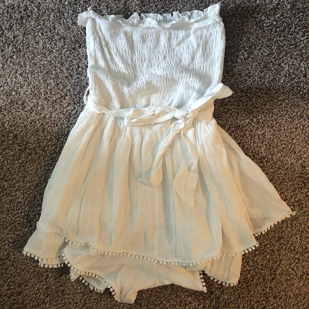 Pink Lily Hold On Forever White Romper